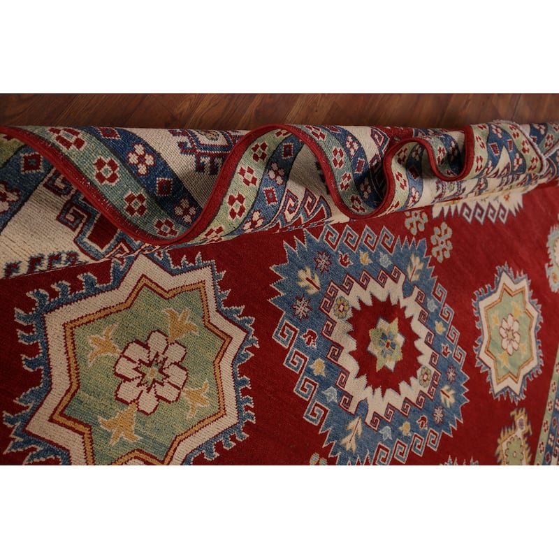 Red Kazak Oriental Area Rug Handmade Wool Carpet - 8'3" x 11'7"