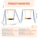preview thumbnail 17 of 33, Swing Sets for Backyard, Toddler Swing Set Foldable Metal Stand, Easy to Assemble, Swingset Indoor/Outdoor
