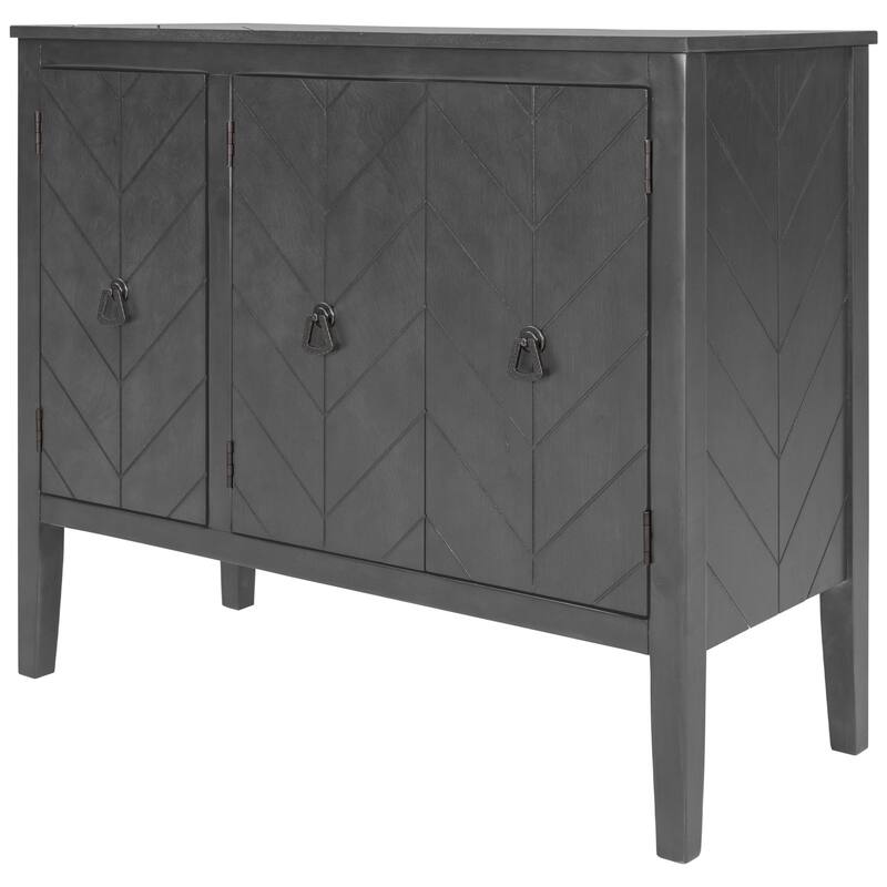 37" Vintage Style Kitchen Accent Buffet Sideboard Cabinet