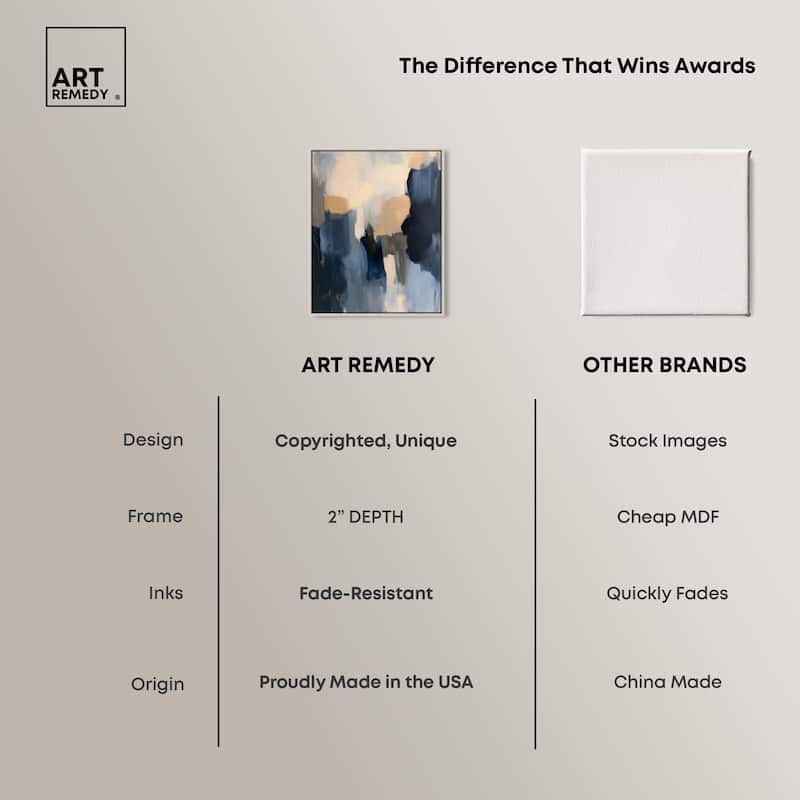 Navy Beige I Canvas by Art Remedy