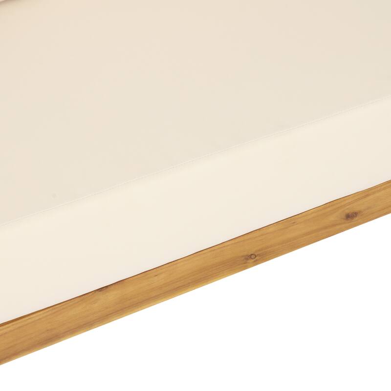 Burchett Acacia Wood and Round Wicker Outdoor 5 Seater Sectional Sofa Set with Cushions by Christopher Knight Home