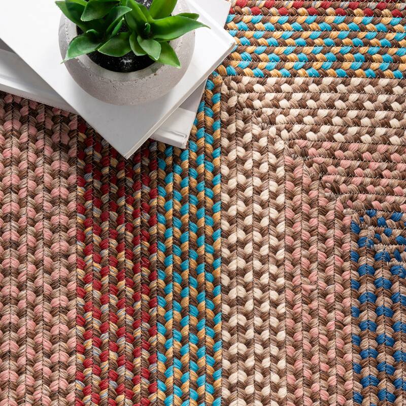 Nuloom Gwyneth Braided Borders Indoor/Outdoor Area Rug