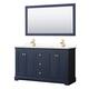 Option Dark Blue, Gold Trim, White Quartz Top