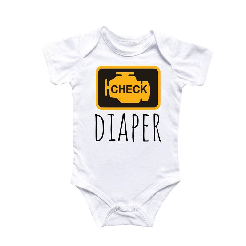 Mechanic Check Engine - Baby Boy Girl Clothes Infant Bodysuit Funny Cute Newborn 2 - Pink - 0-3M