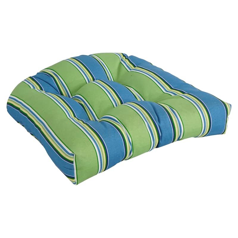 19-inch Rounded Back Indoor/Outdoor Chair Cushions (Set of 2) - 19" x 19"
