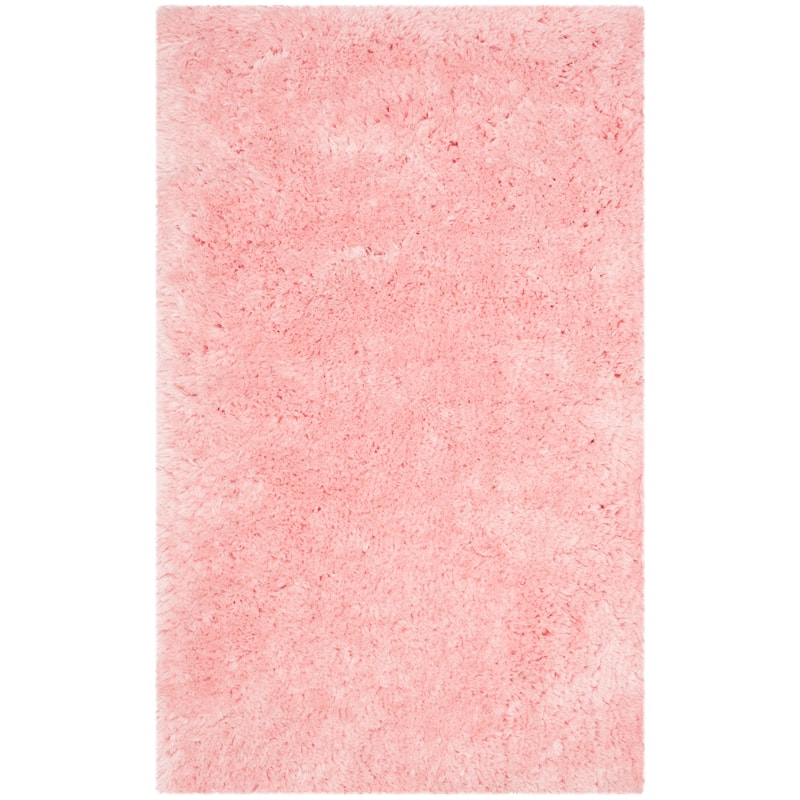 SAFAVIEH Handmade Vukosava Shag Guenevere 3-inch Extra Thick Rug - 3' x 5' - Pink - Runner/Rectangle
