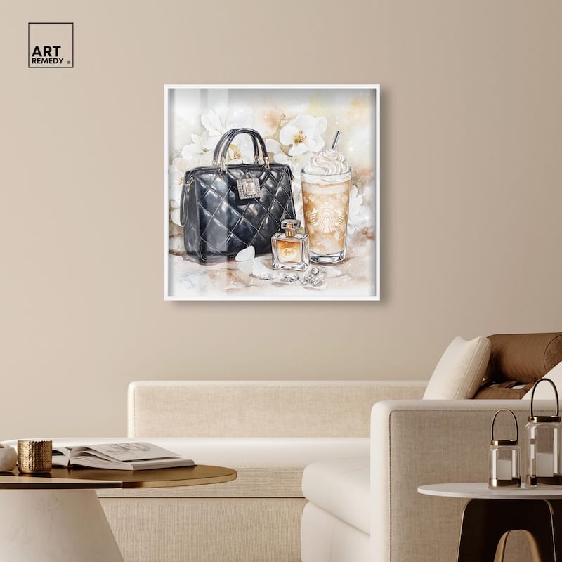 Trinkets and White Floral Shadowbox by Art Remedy