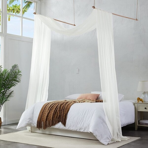 Bed canopy shop drapes