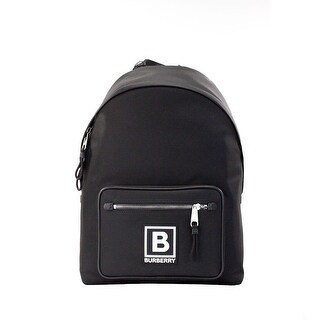 Burberry Abbeydale Branded Stamp Black Nylon Backpack Shoulder