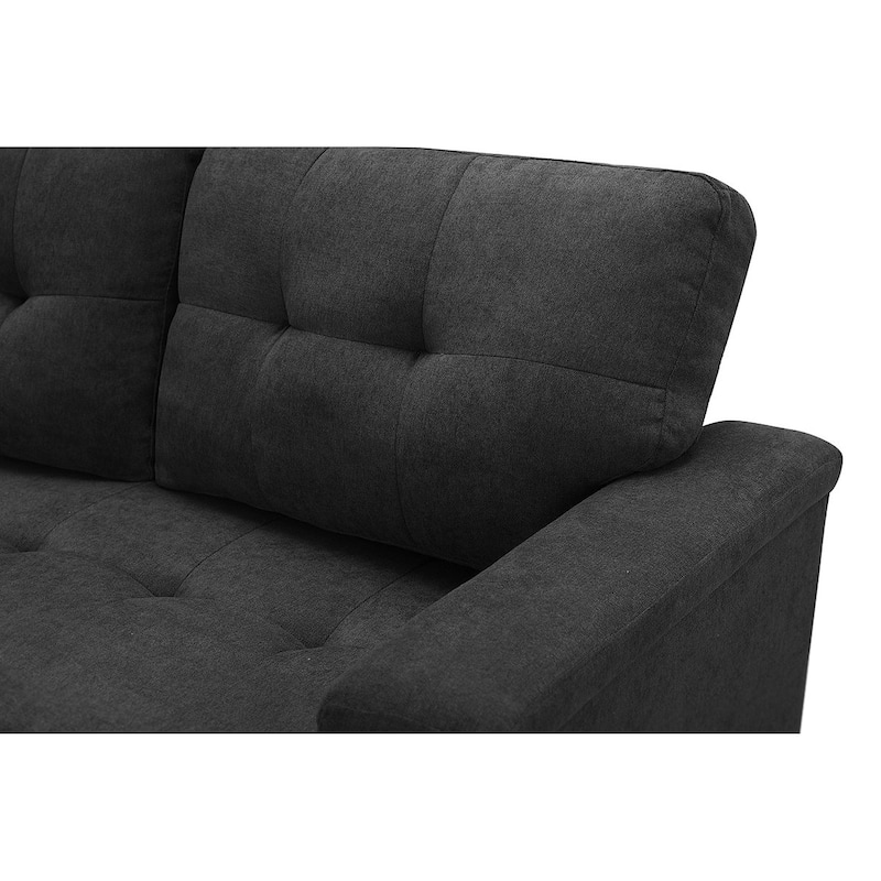 Reversible Sleeper Sectional Sofa with Storage Chaise, USB Charging Ports and Pocket
