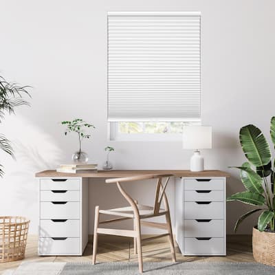 64-inch White Cordless Blackout Cellular Shade
