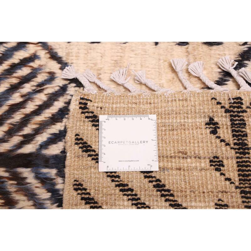 ECARPETGALLERY Hand-knotted Pak Finest Marrakesh Cream Wool Rug - 6'10 x 9'8