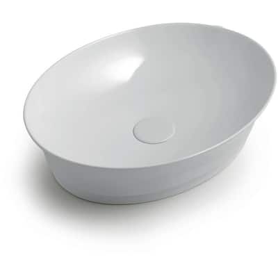WS Bath Collections Mood ID 50.38 Mood 19-11/16" Oval Ceramic Vessel