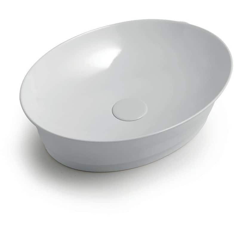 WS Bath Collections Mood ID 50.38 Mood 19-11/16" Oval Ceramic Vessel