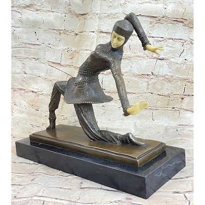 Art Deco Bronze Figurine Clara By Chiparus Statue Sculpture Home Decor Sale Deal