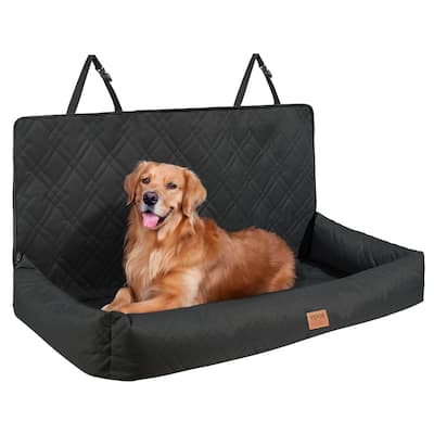 Dog Car Seat, Waterproof Dog Booster Seat for Car, Pet Car Seat with Clip-On Safety Leash, PP Cotton Filling