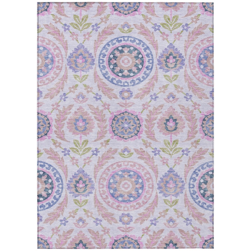 HomeRoots Floral Transitional Rectangle Outdoor Rug