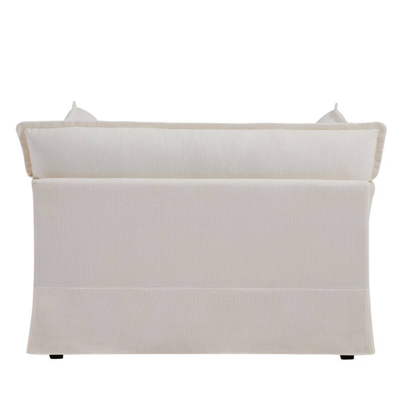 Roomfitters 47.2" Oversized Accent Chair, Chenille Armchair with Deep Wide Seat, Throw Pillows, Modern Lounge Sofa