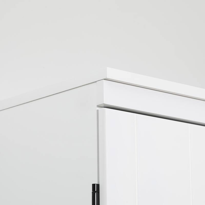 70" Kitchen Pantry, Tall Freestanding Storage Cabinet, 6-tier Shelving with 2 Adjustable Shelves and 4 Doors Gray