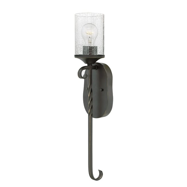 Hinkley Lighting Casa Single Light 23" High Wall Sconce with Seedy - Olde Black