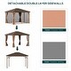 preview thumbnail 5 of 17, Outsunny Aluminum Frame Hardtop Gazebo