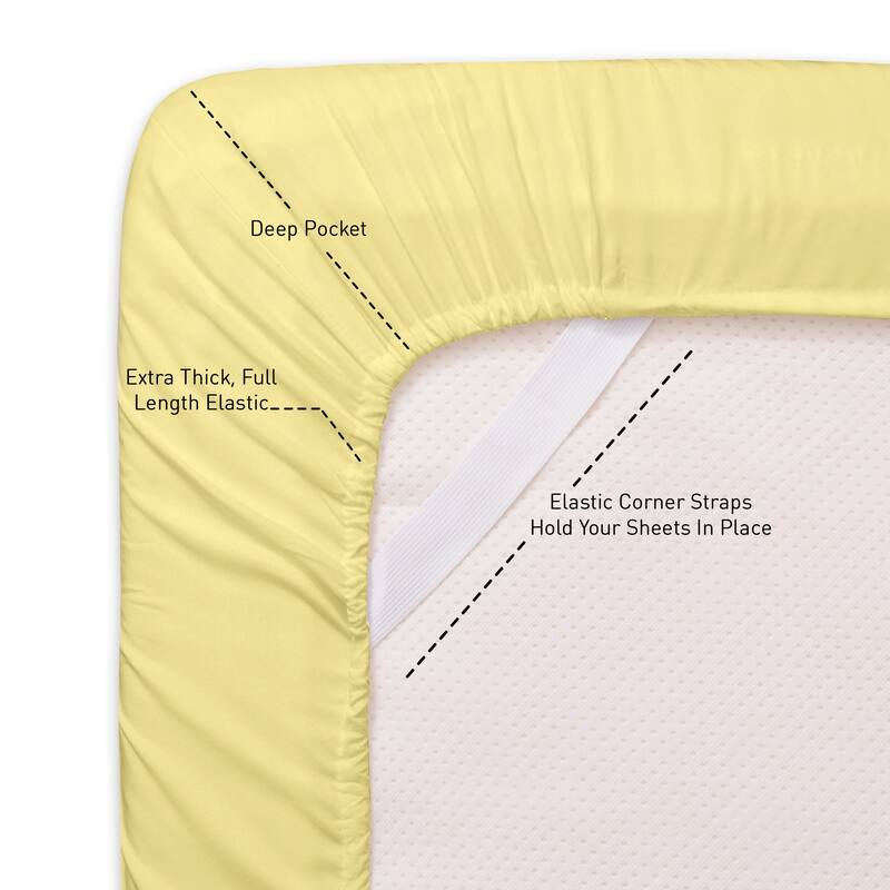 Sweet Home Collection Deep Pocket Soft Microfiber 4-Piece Solid Color Bed Sheet Set