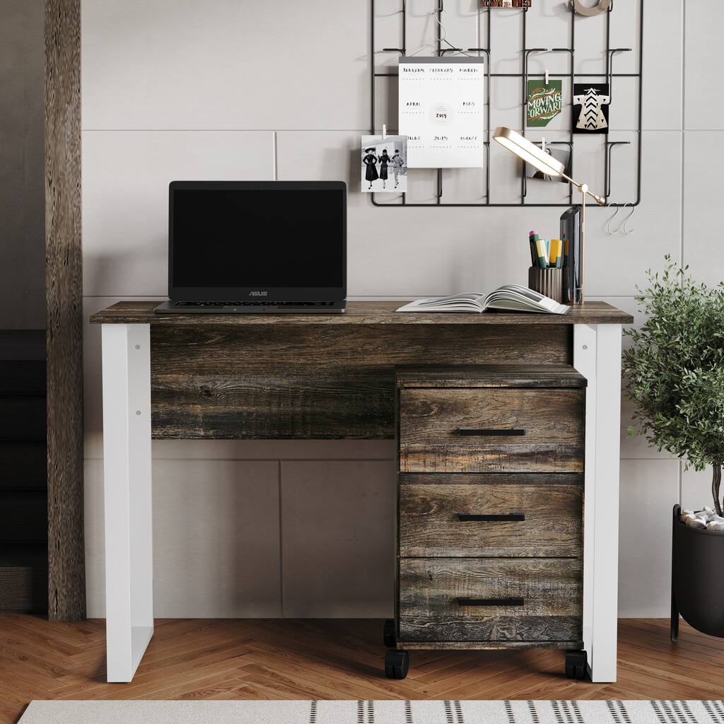 CraftPorch Luxury Writing Table with Drawer Cabinet