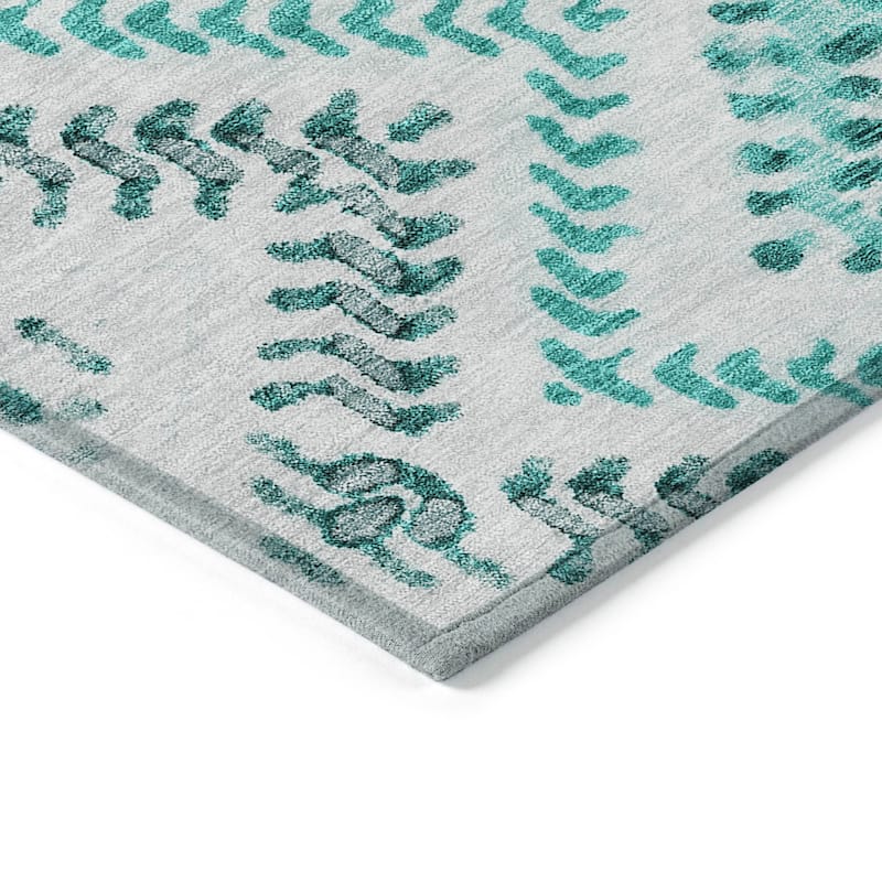 Machine Washable Indoor/ Outdoor Chantille Boho Global Rug