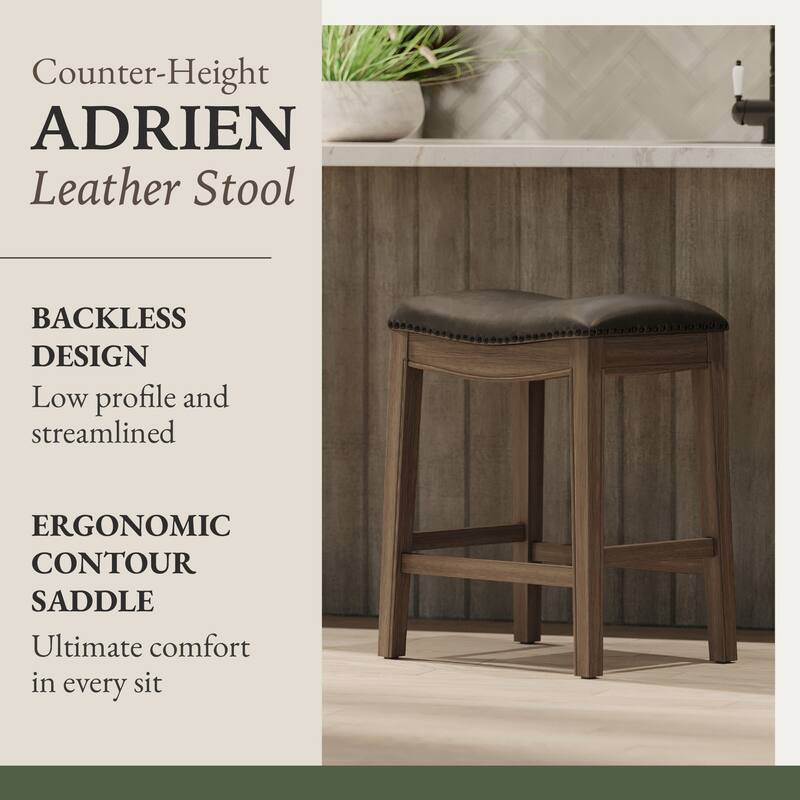 Maven Lane Adrien Saddle Kitchen Dining Stool