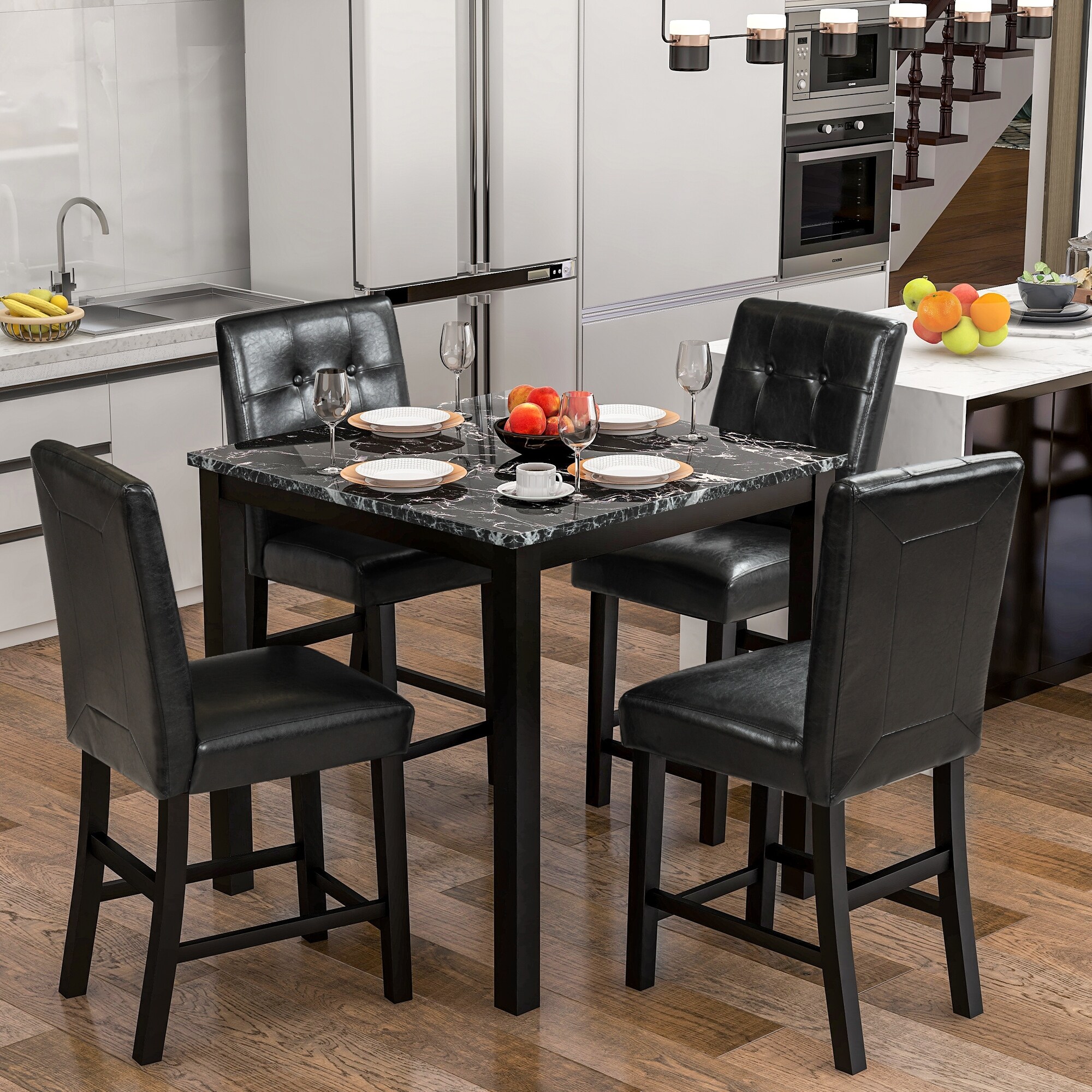 Shop Porch Den Moline Top 5 Piece Dining Room Set On Sale Overstock 29548180 Black