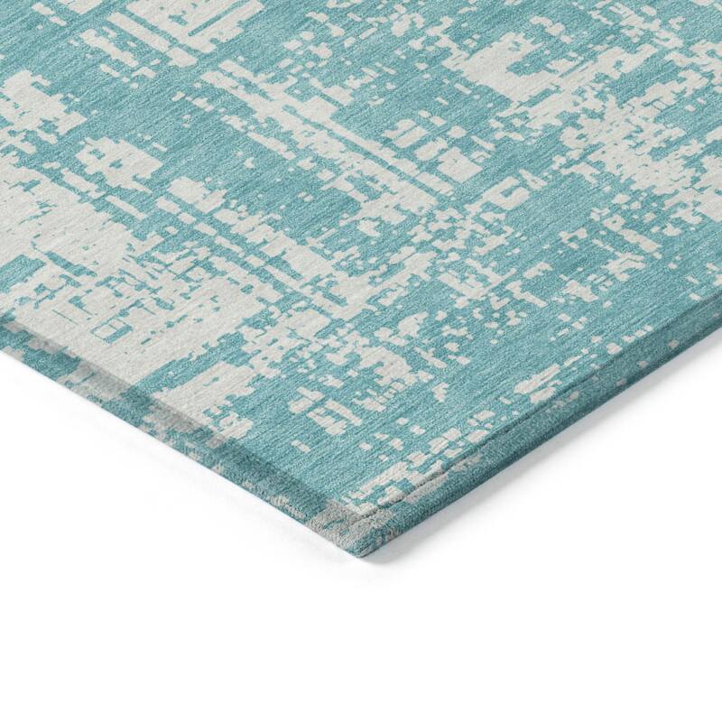 HomeRoots Abstract Transitional Rectangle Outdoor Rug