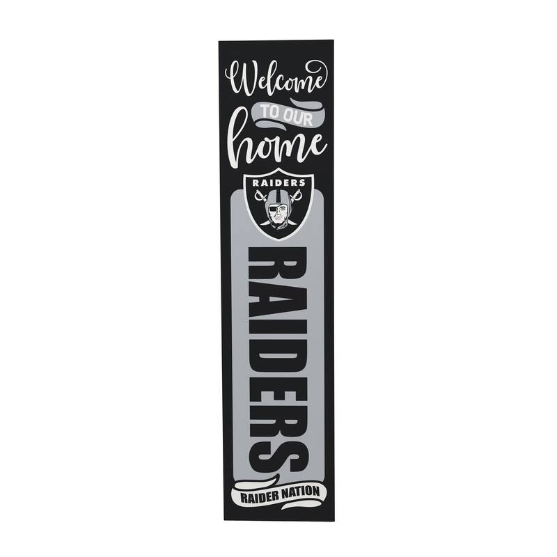 47" Double Sided Seasonal Porch Leaner, Las Vegas Raiders - 47" x 11.25"