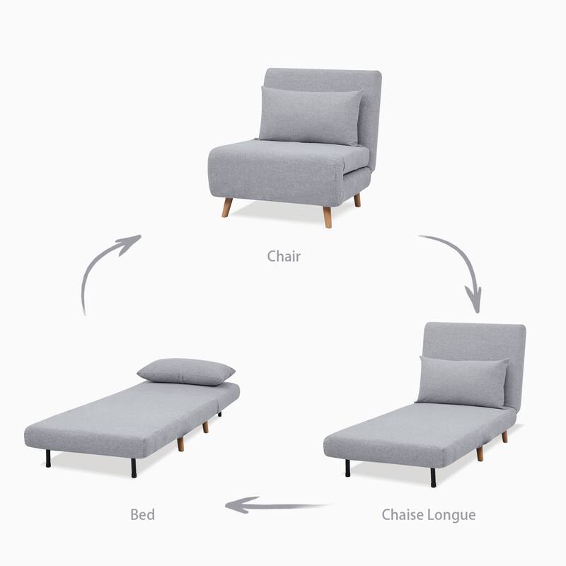 Artdeco Home - Tustin Upholstered Convertible Lounge/ Sleeper Chair