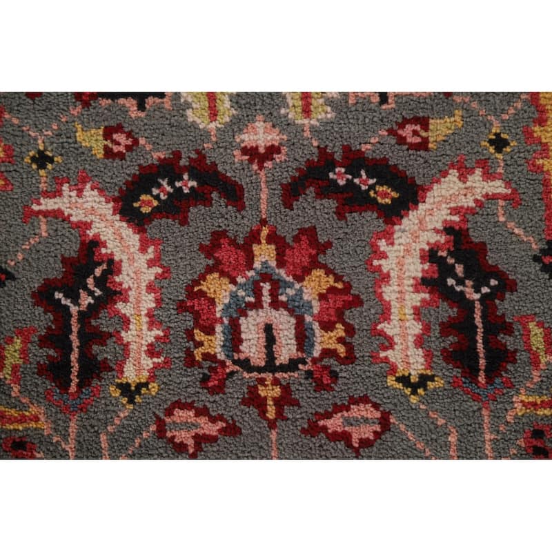All-Over Gray Heriz Oriental Area Rug Handmade Wool Carpet - 3'1"x 5'3"