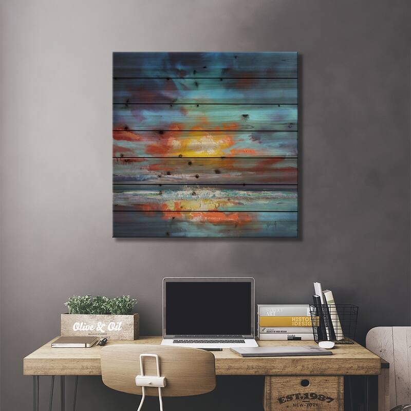 Uist Cloud II Print On Wood by Scott Naismith - Multi-Color
