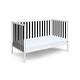 preview thumbnail 6 of 7, HomeRoots Black and White Solid and Manufactured Wood Standard Three In One Convertible Crib - 53.5