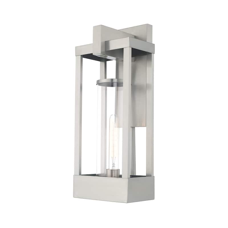 Livex Lighting Delancey Single Light 20" Tall Outdoor Wall Sconce - Brushed Nickel