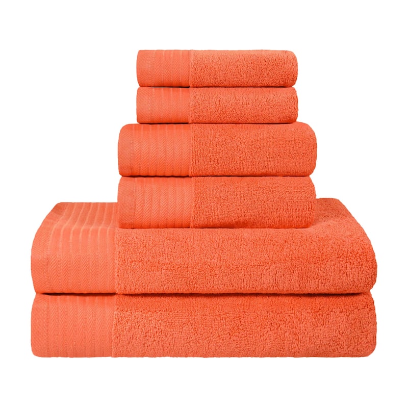 Turkish Cotton 6 Piece Herringbone Solid Towel Set by Superior