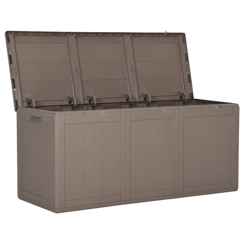 vidaXL Tool Box UV Resistant Outdoor Cushion Storage Box Tool Chest PP Rattan