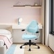 preview thumbnail 8 of 6, Ergonomic Children Kids Study Desk Chair Swivel Chair with Adjustable Height Mesh Mid-Back, Blue