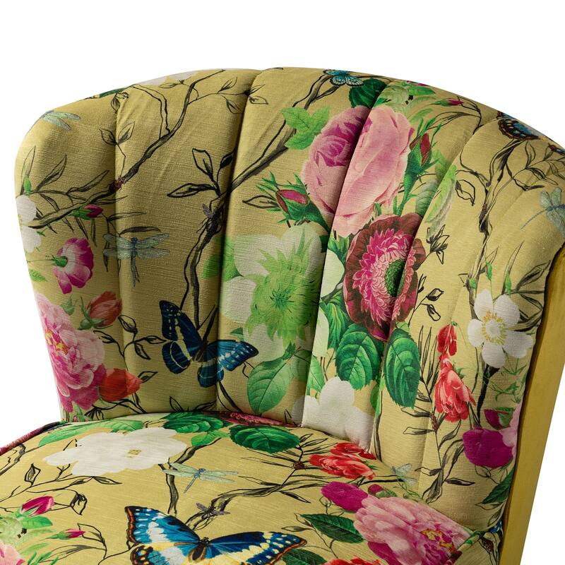 Almira Contemporary Upholstered Armless Side Chair with Tufted Back Set of 2 by HULALA HOME