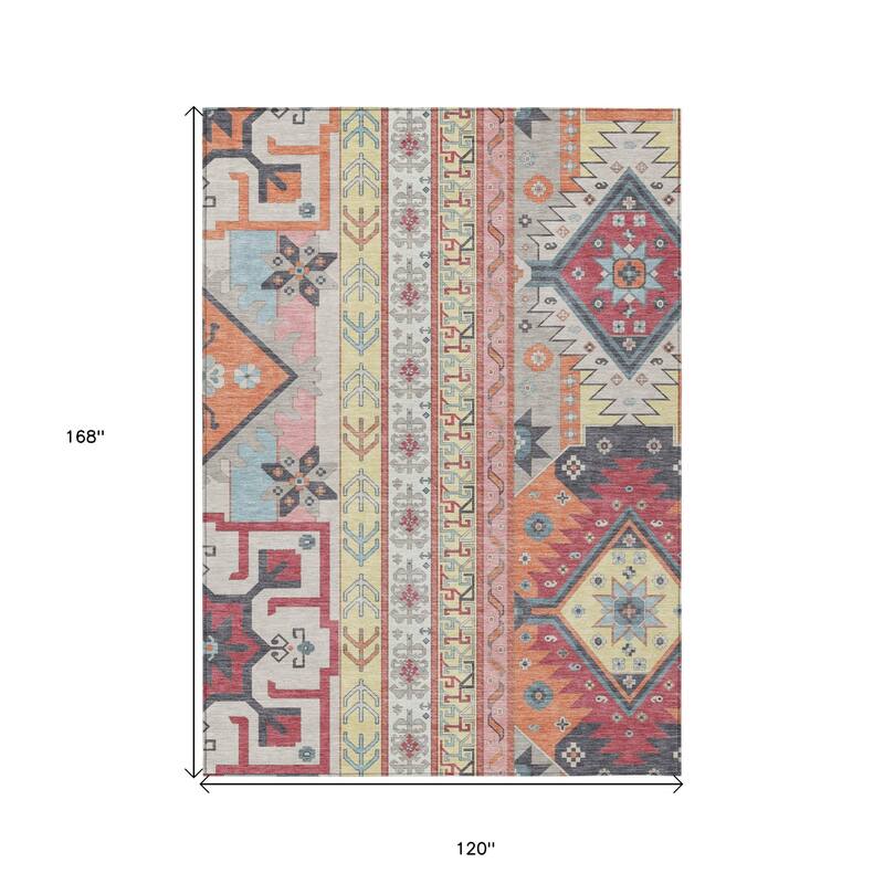 HomeRoots Aztec Transitional Rectangle Outdoor Rug