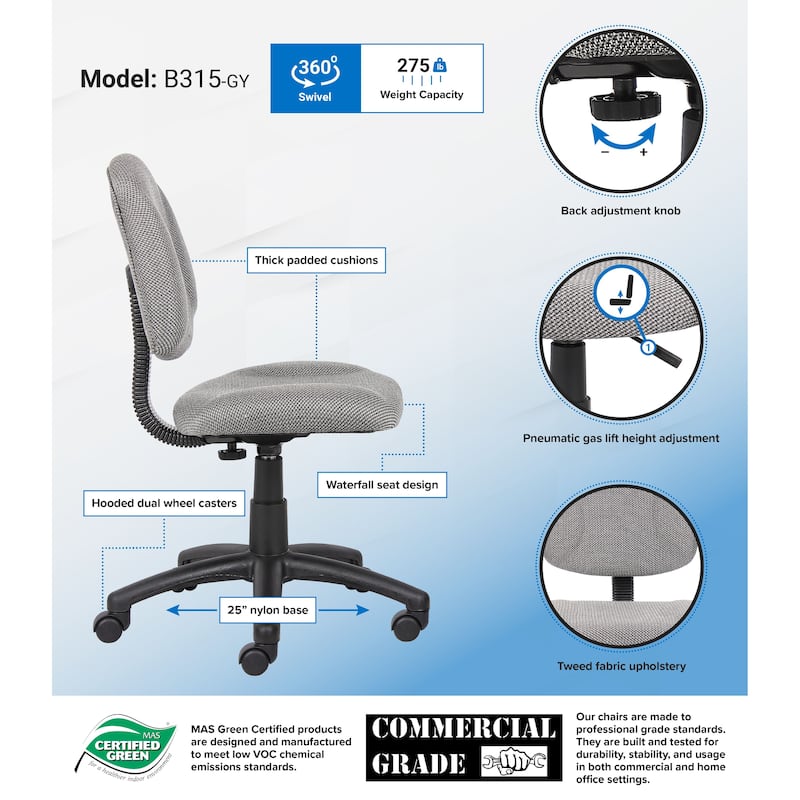 Boss Deluxe Posture Chair - Grey
