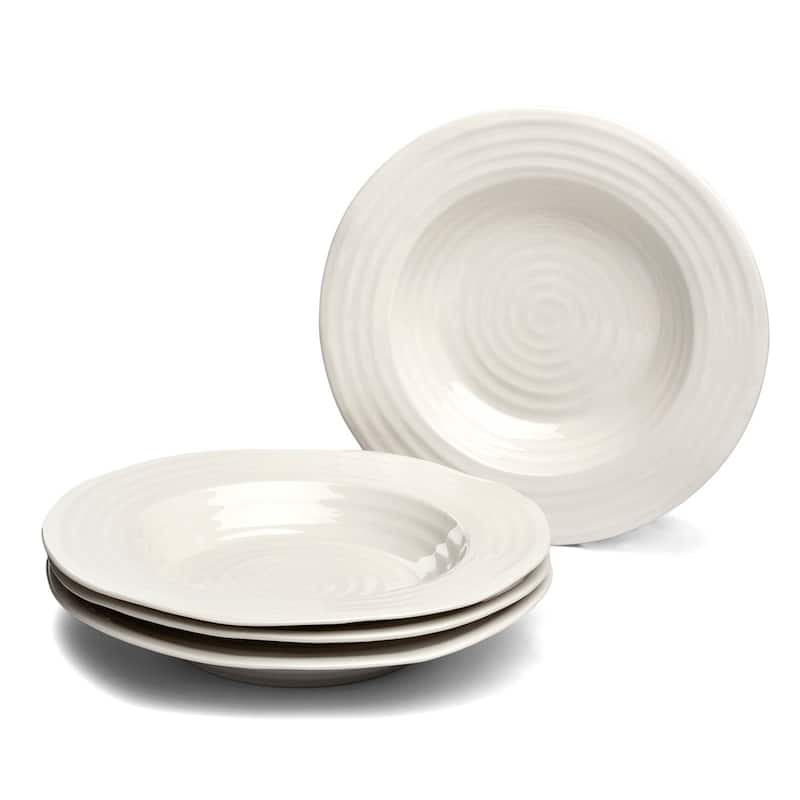 Portmeirion Set of 4 Sophie Conran Rimmed Soup Plates - 9.75 Inch
