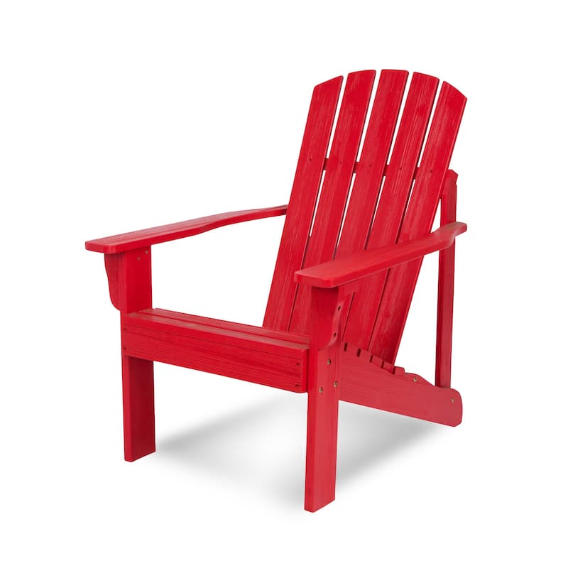Meridian Weather Resistant Outdoor Patio Adirondack Chair - Red