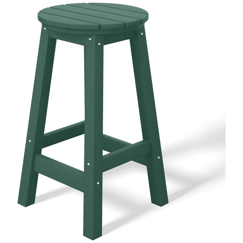 Laguna Hdpe All Weather Outdoor Patio 29" Round Bar Stool (Set Of 3)