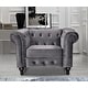 preview thumbnail 3 of 18, Brooks Classic Chesterfield 3-Piece Living Room Set-Chair Loveseat & Sofa