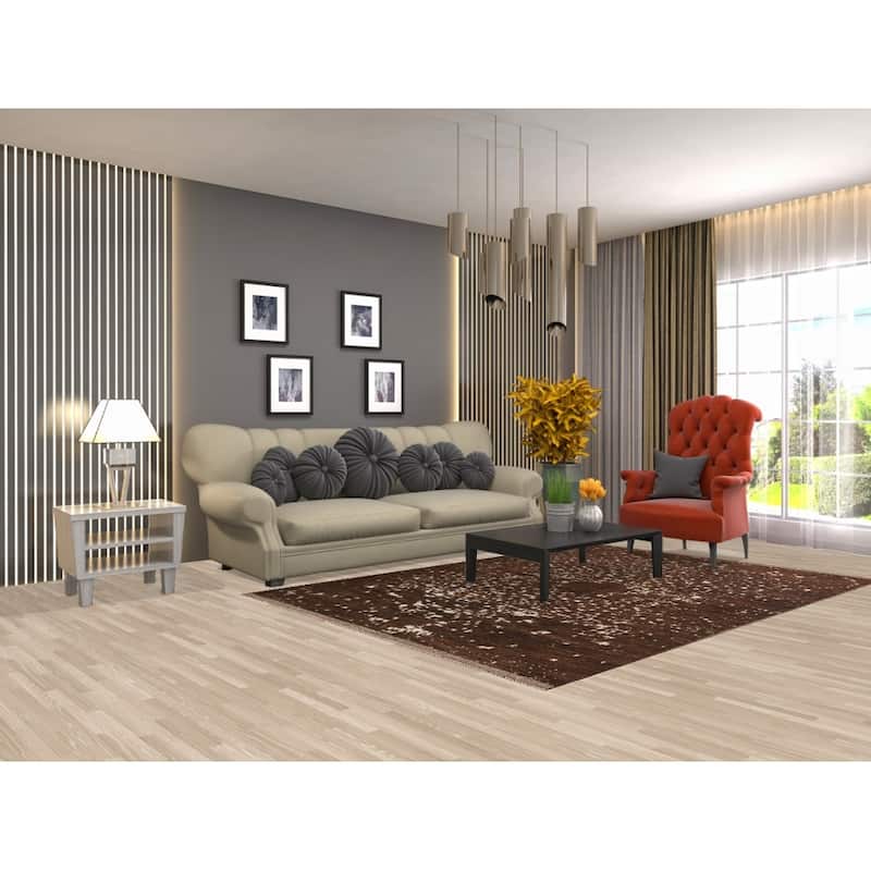 Hand Knotted Oriental 100% Wool Carpet Tribal Tribal Brown Moroccan Area Rug - 8' 2'' X 5' 8''