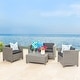 preview thumbnail 1 of 80, Puerta Outdoor 4-piece Patio Chat Set by Christopher Knight Home