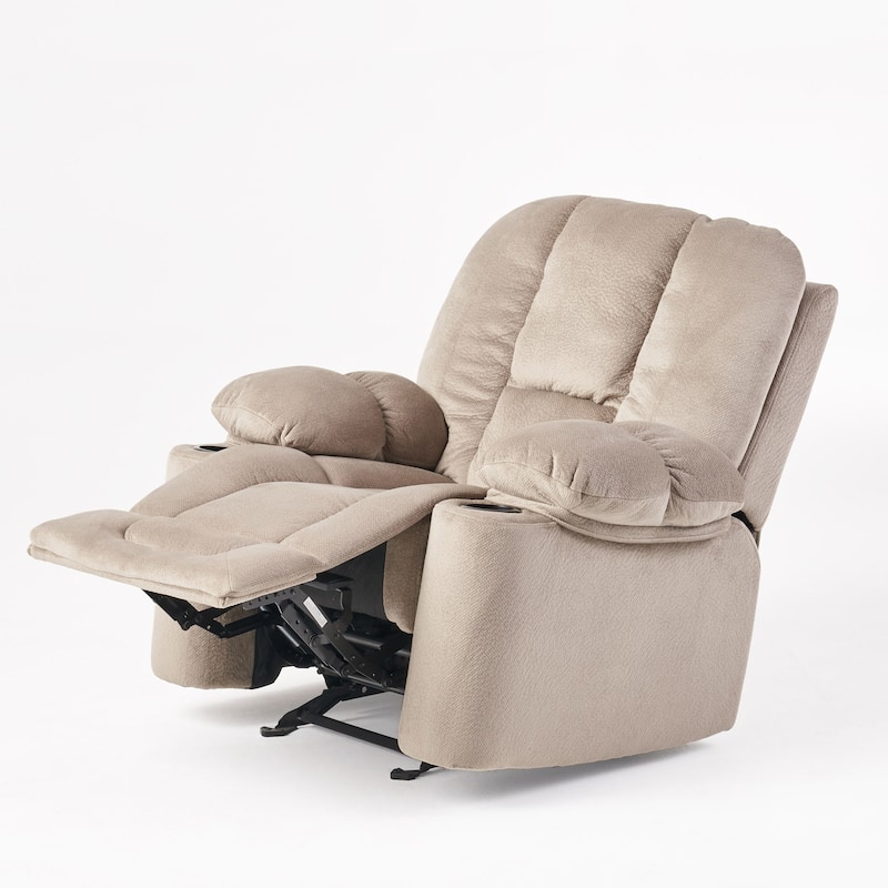 Gannon Fabric Glider Recliner Club Chair by Christopher Knight Home